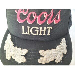 Vintage Trucker Hat Coors Light Beer Kramer Snapback Cap Laurel Leaf USA Made